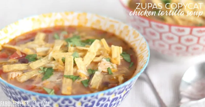 Zupas Copycat Yucatan Chicken Tortilla Soup Recipe