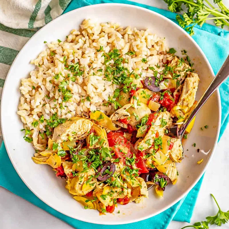 Slow Cooker Mediterranean Chicken