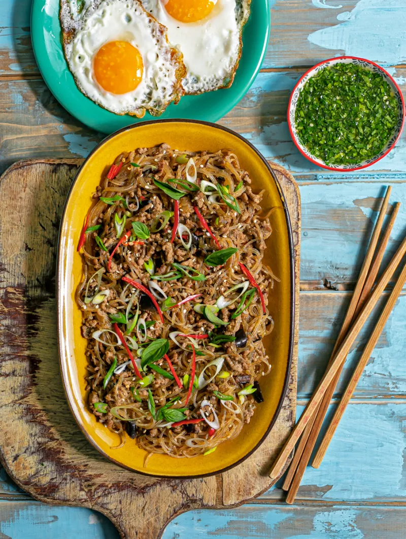 Vermicelli Pork Aubergine Laab