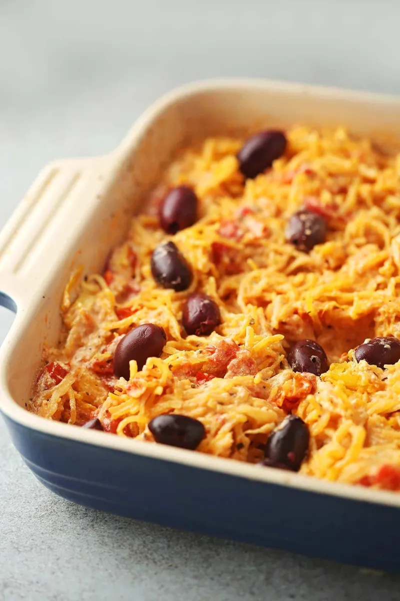 SPAGHETTI SQUASH WITH GOAT CHEESE AND TOMATOES