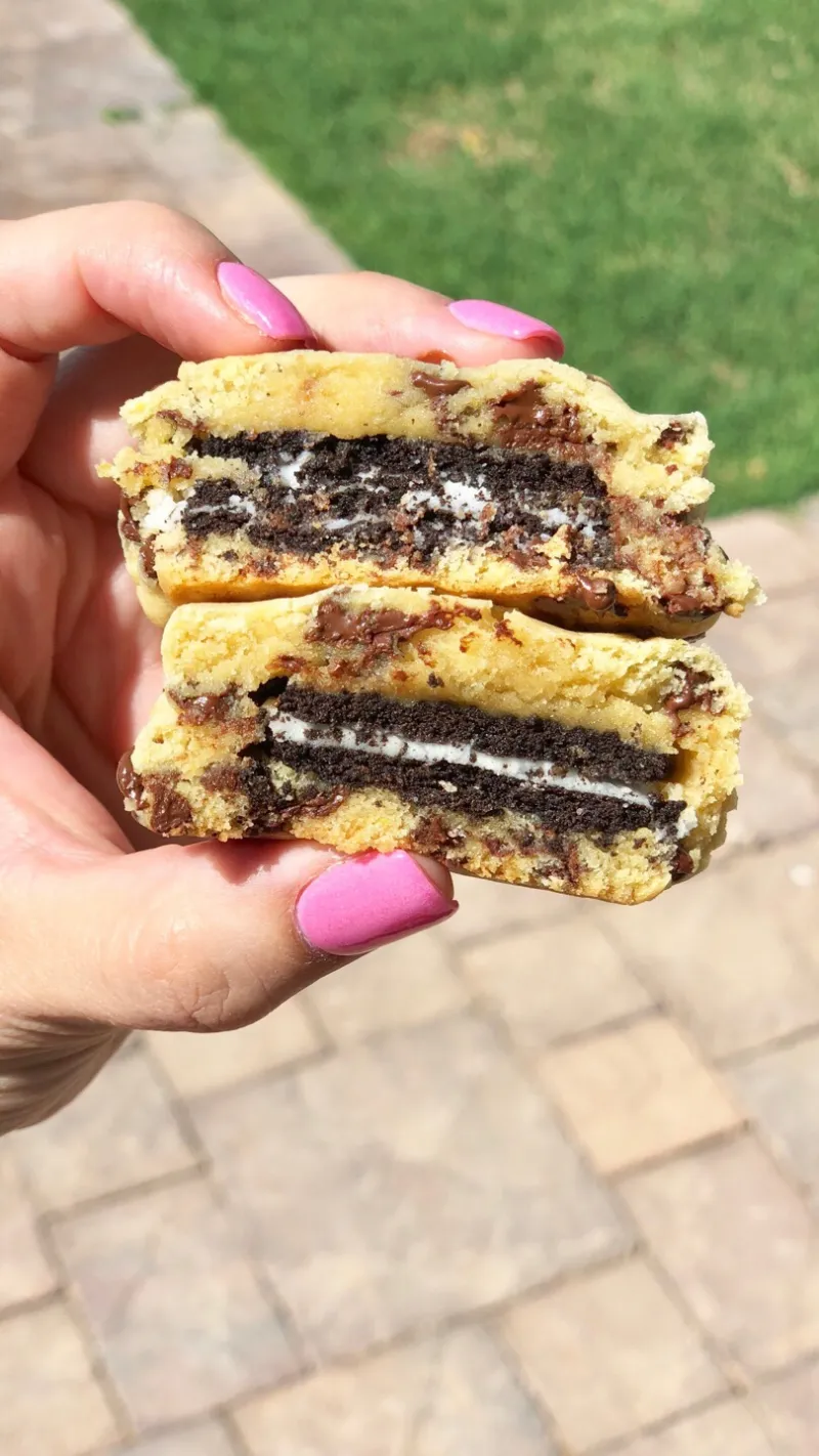 Double Stuffed Oreo Chocolate Chip Cookies