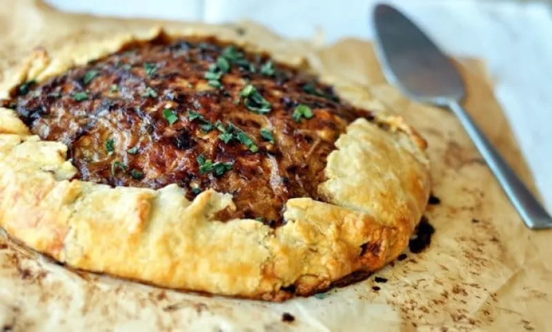 Rustic Potato and Caramelized Onion Tart