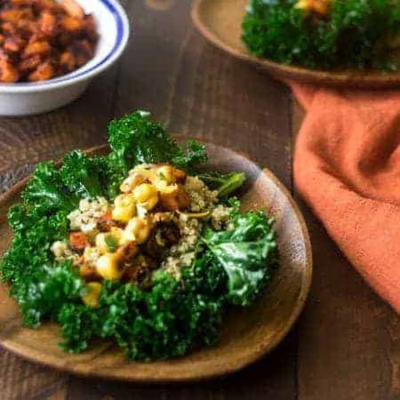 Mexican Quinoa And Sweet Potato Kale Wraps