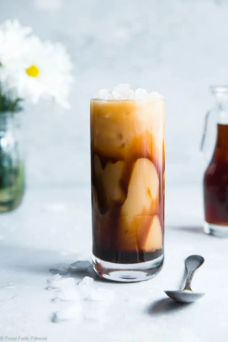 Homemade Caramel Vanilla Iced Coffee