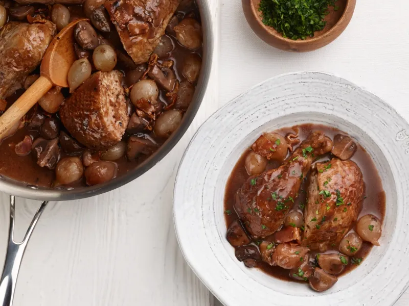 30-Minute Coq au Vin Using Rotisserie Chicken