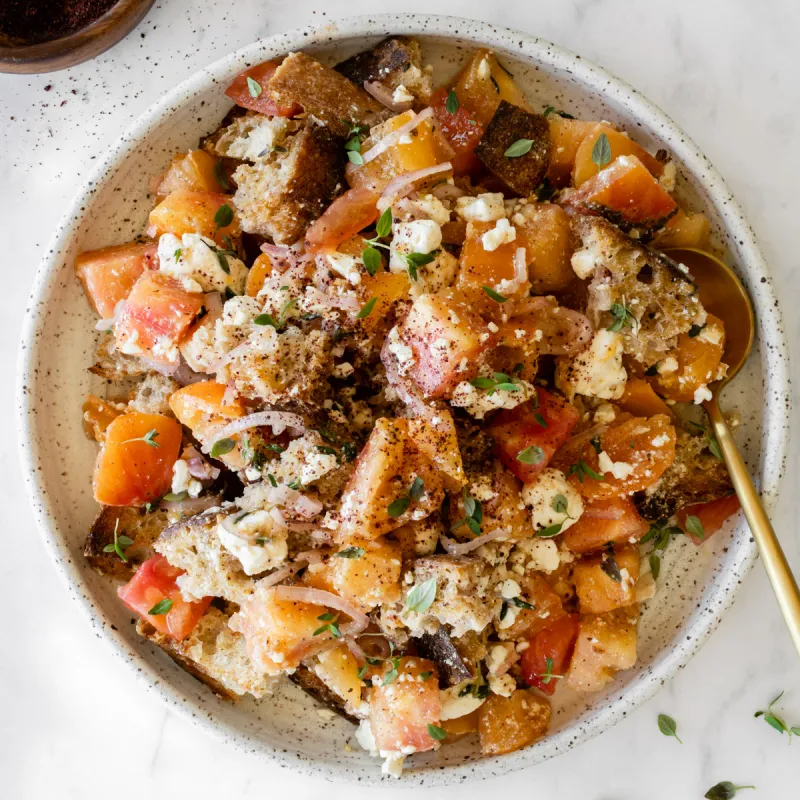 Tomato Panzanella with Feta