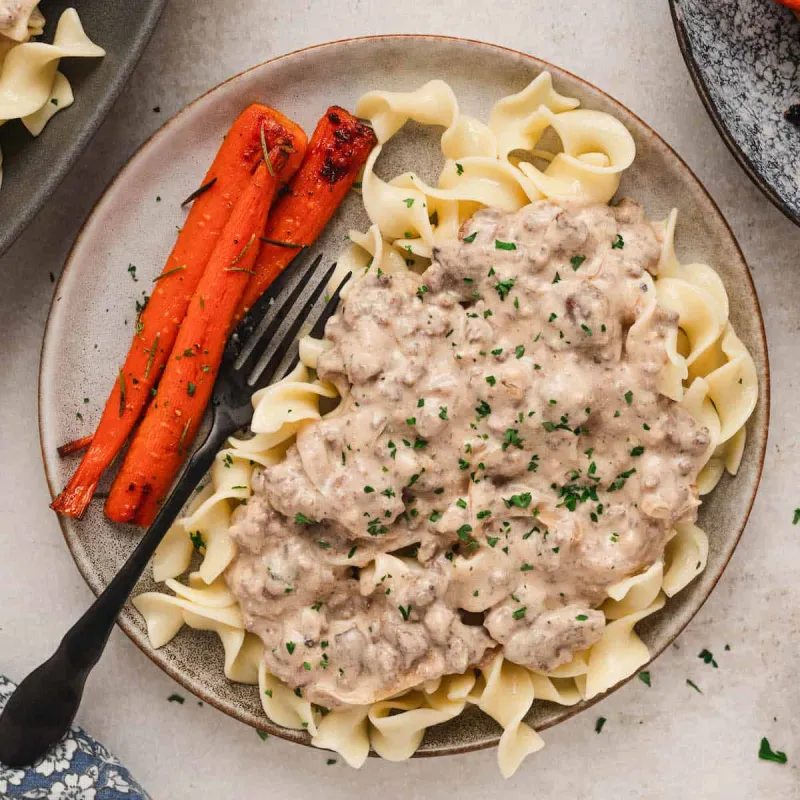 Stroganoff with Ground Beef