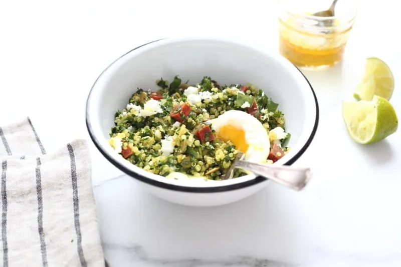 Kale Tabbouleh with Chorizo & Feta