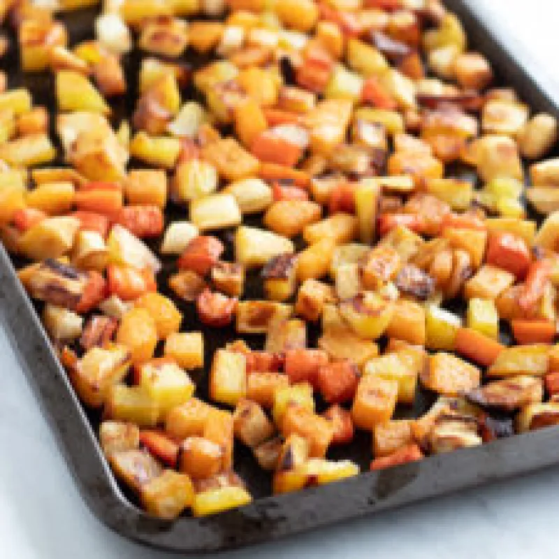 Low FODMAP Roasted Root Veggies