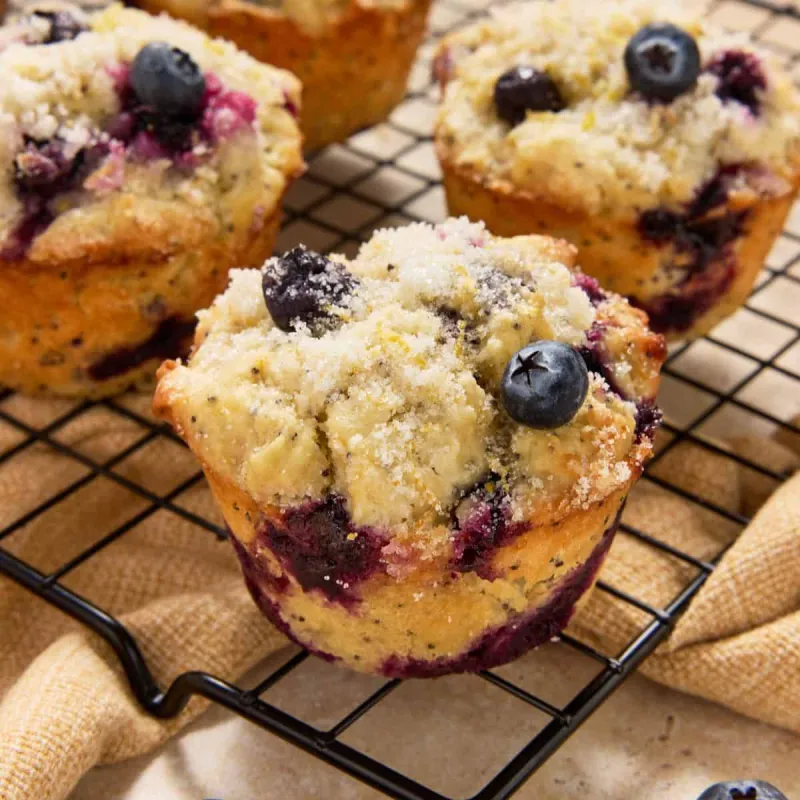 Blueberry Lemon Poppy Seed Muffins