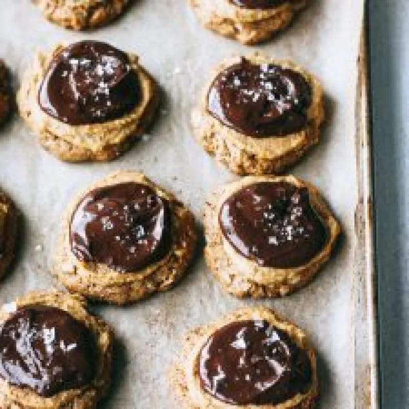Gluten Free + Dairy Free Chocolate Pumpkin Cheesecake Cookies