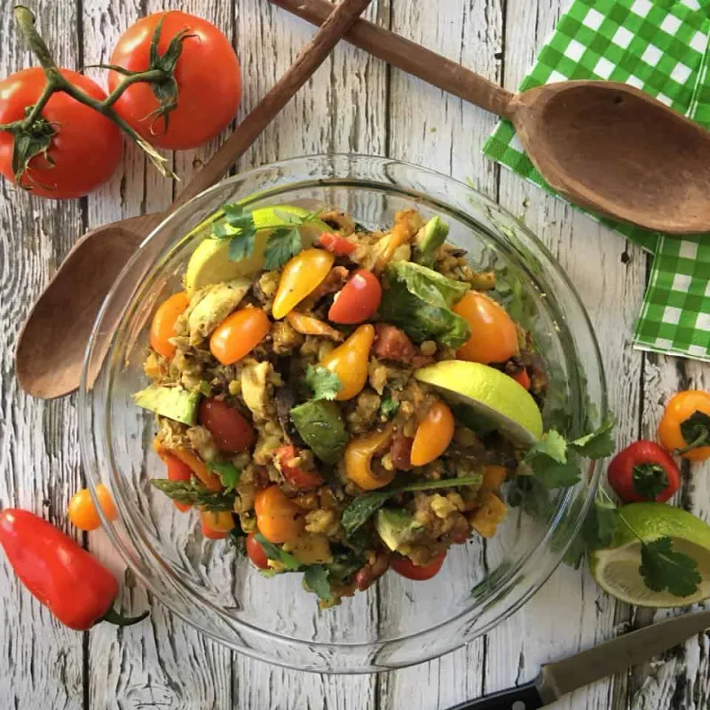 Chilled Mexican Pea or Lentil Salad