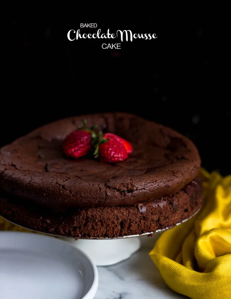 Baked Chocolate Mousse Cake
