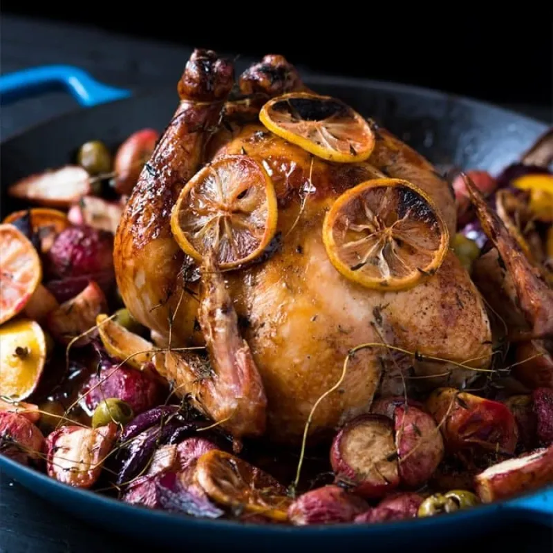 Lemon & Thyme Keto Roasted Chicken 🍗