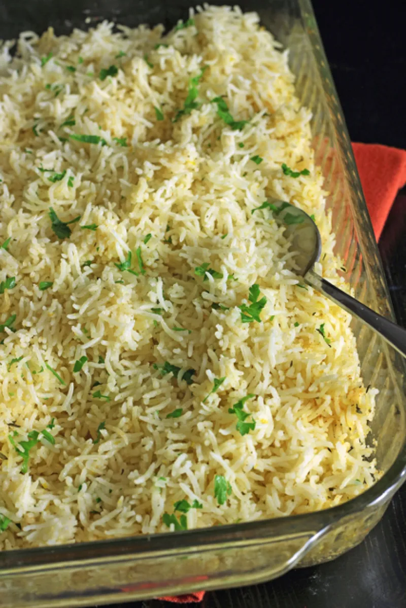 Baked Rice with Lemon and Thyme