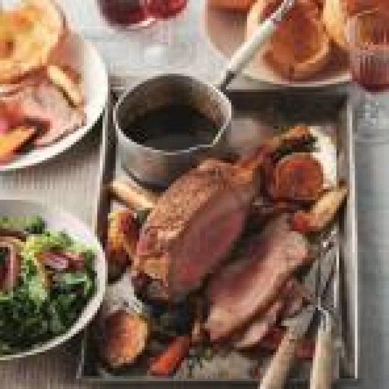 Roast Beef with Caramelised Onion Gravy Recipe