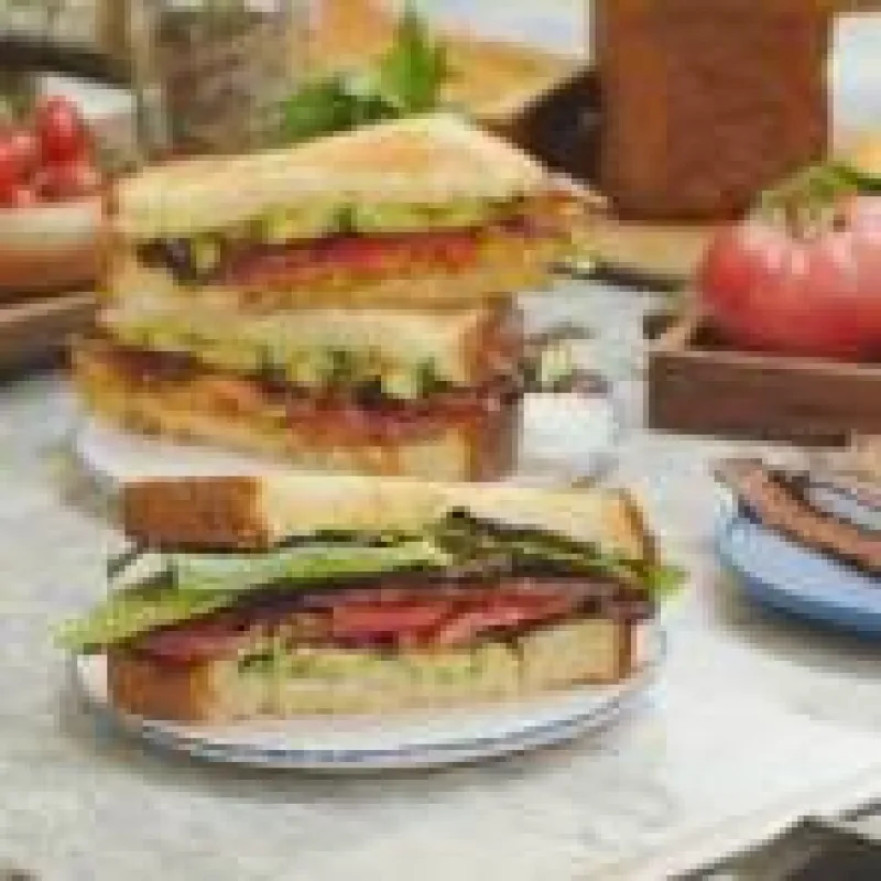 VEGAN SUMMER BLT WITH BASIL AIOLI