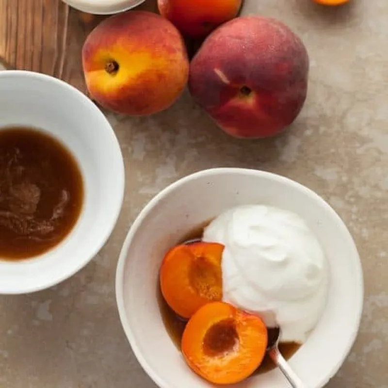 Fresh Fruit with Fromage Blanc and Spiced Honey 