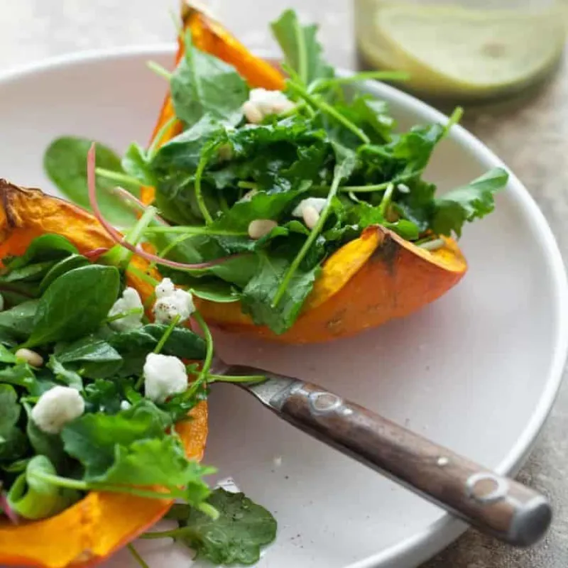 Roasted Winter Squash Salad Boats