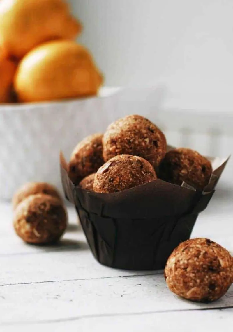 No Bake Lemon Oat Energy Balls Recipe