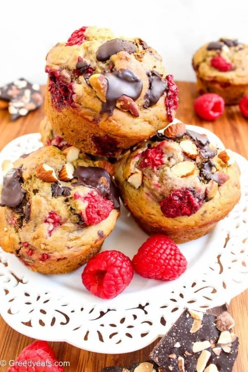 Healthy Raspberry Muffins