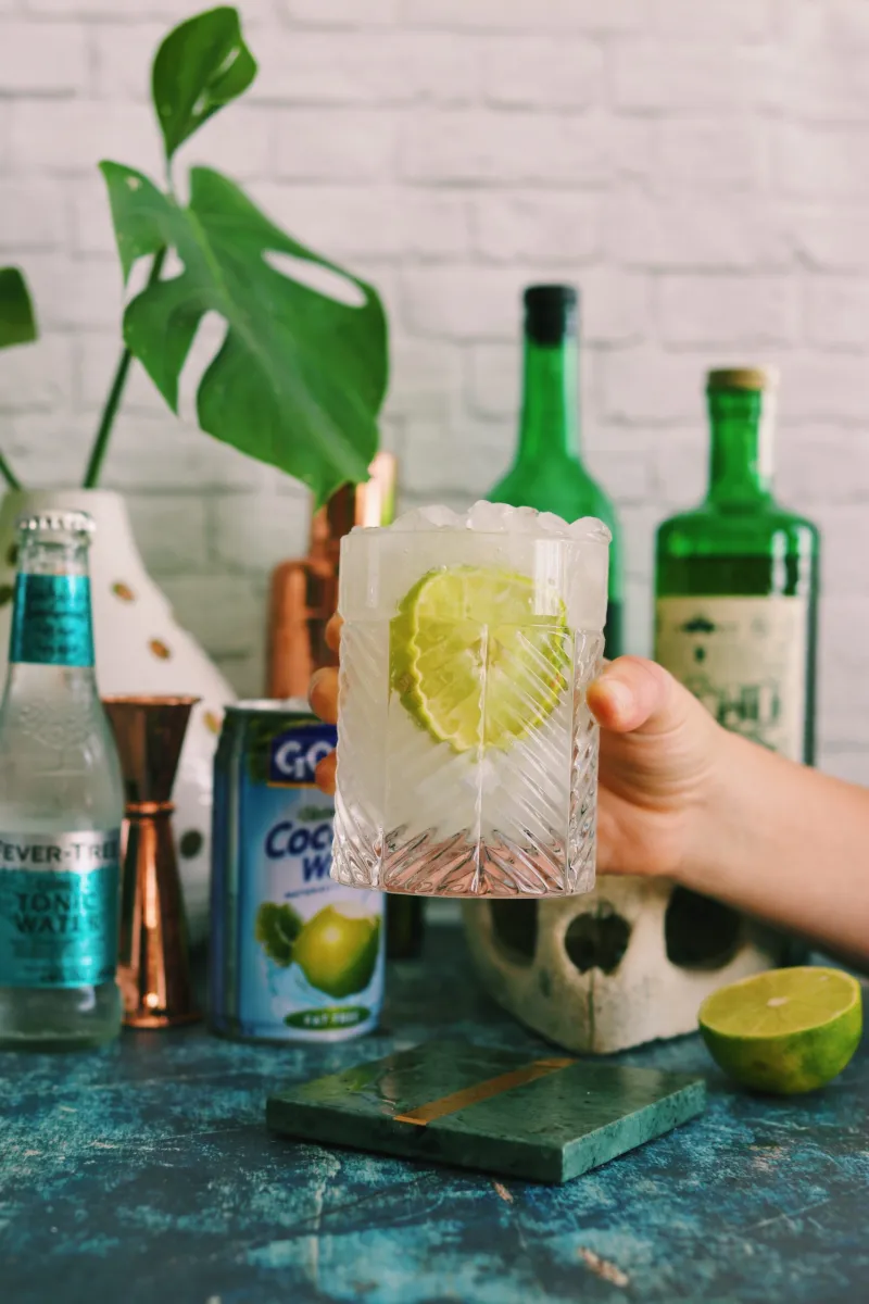 Skinny Mezcal Coconut Margarita