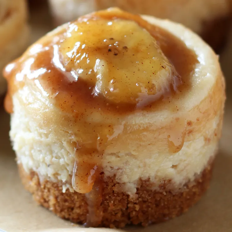 Mini Bananas Foster Cheesecakes
