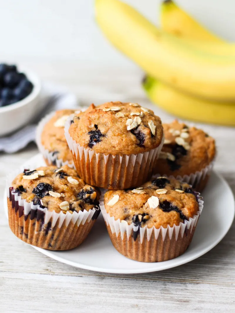 Vegan Blueberry Banana Muffins