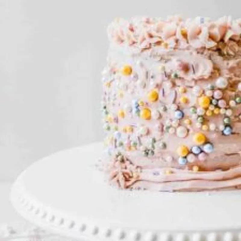 Funfetti Birthday Cake with "Buttercream" Frosting