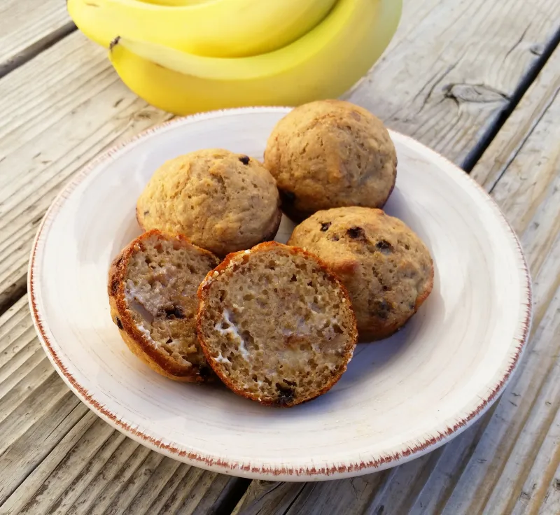 Hearty Whole Wheat Banana Muffins