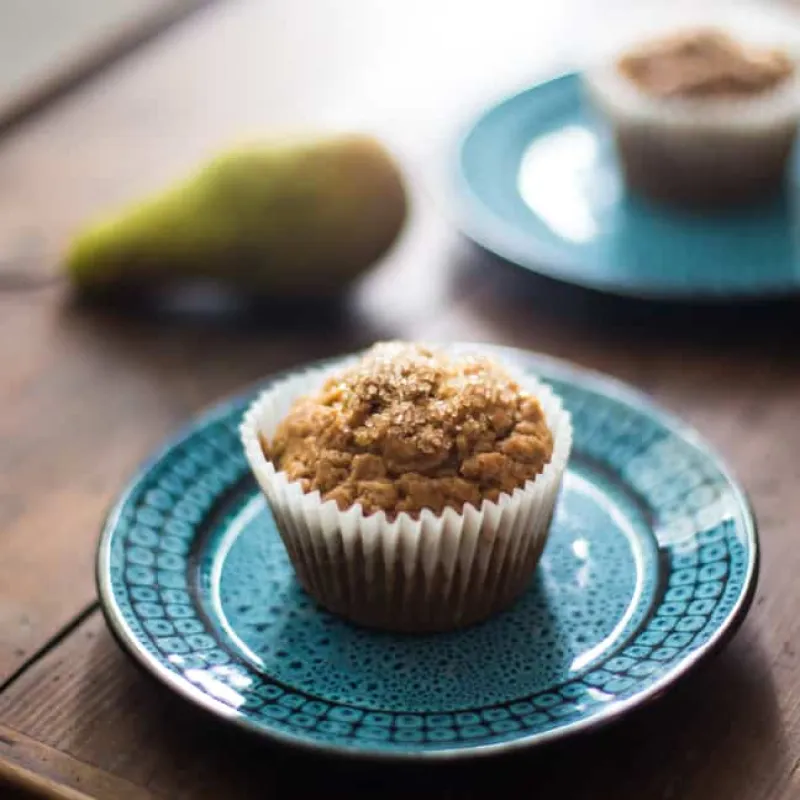 Pear and Pistachio Muffins