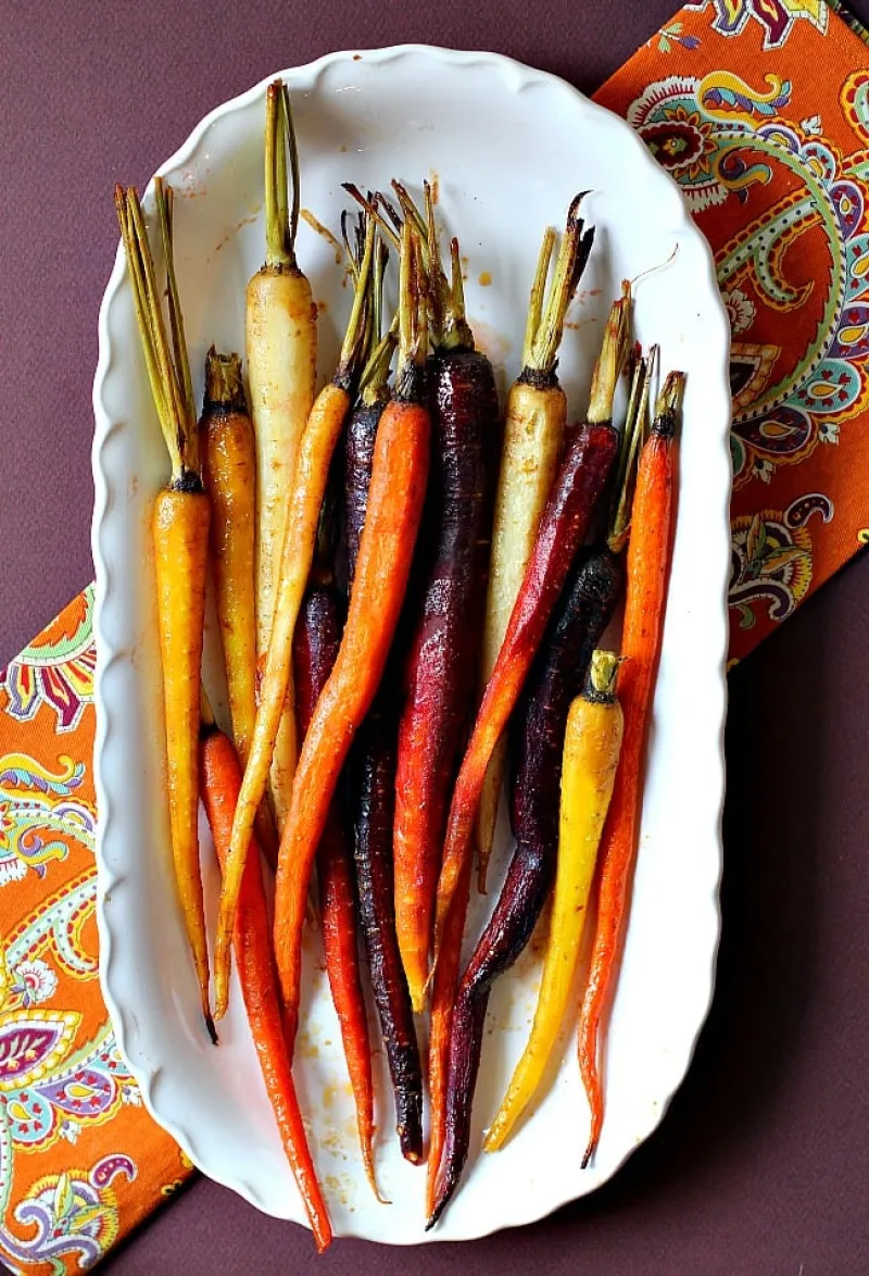 Roasted Glazed Carrots with Honey Lime and Cumin