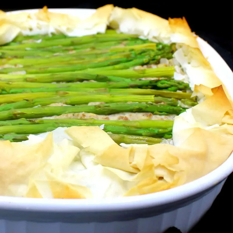 Vegan Asparagus Potato Tart