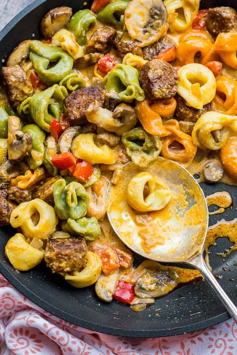 Mushroom Sausage Tortellini