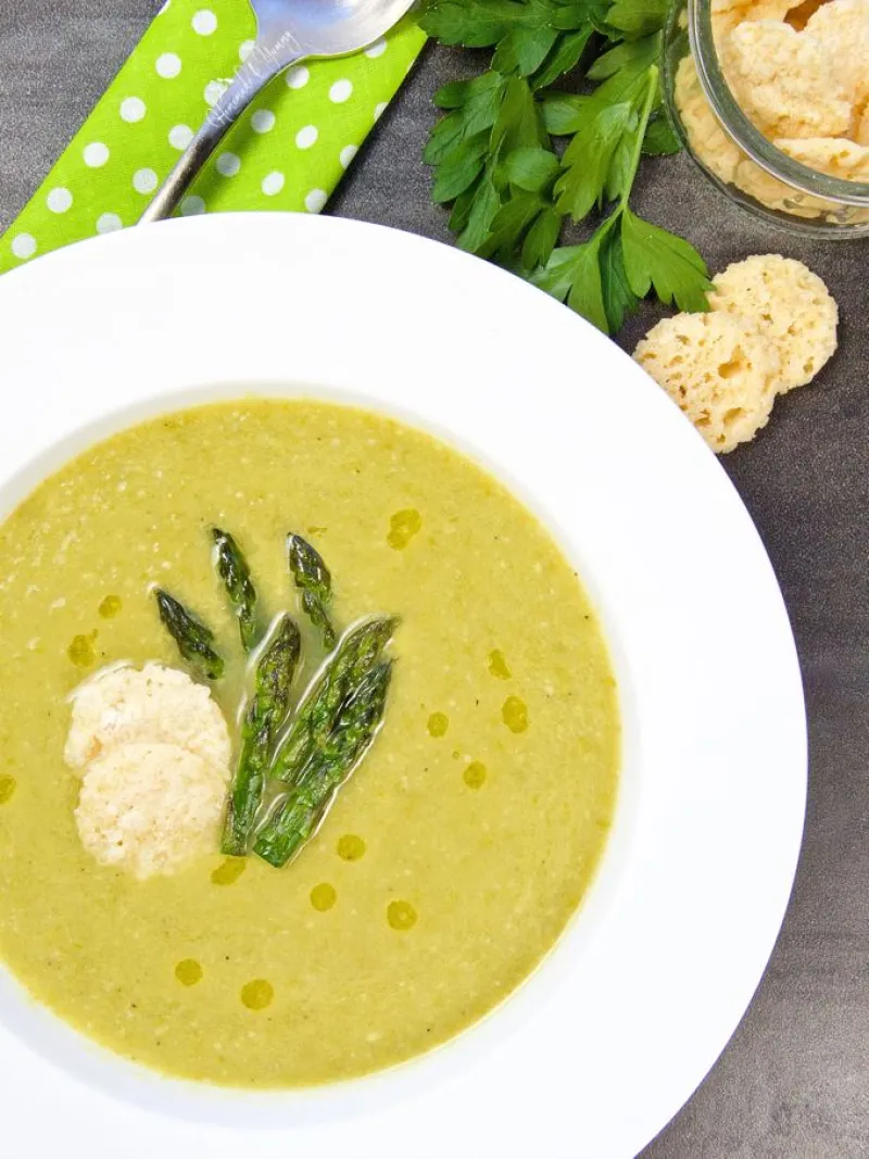 Asparagus Soup Recipe With Wine & Cheese