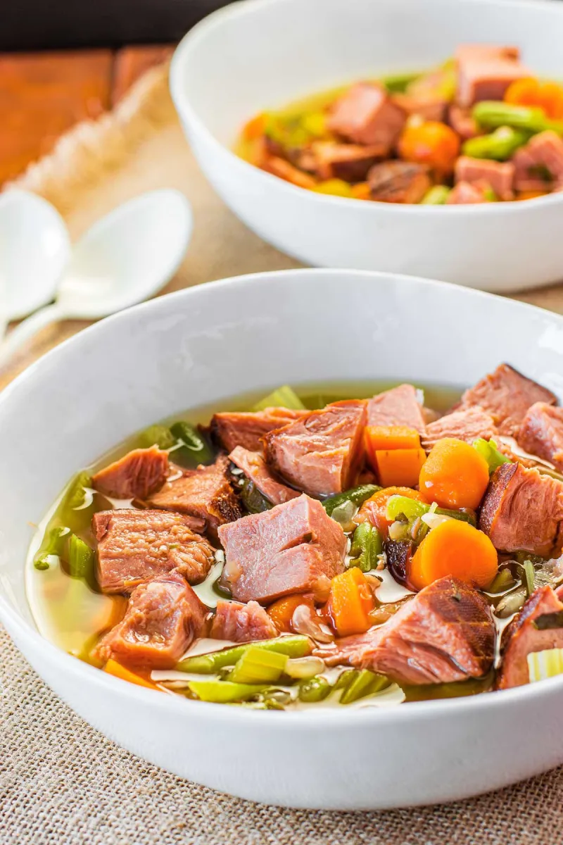 Slow Cooker Leftover Ham Soup