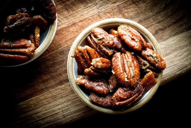 Rosemary bacon spiced pecans