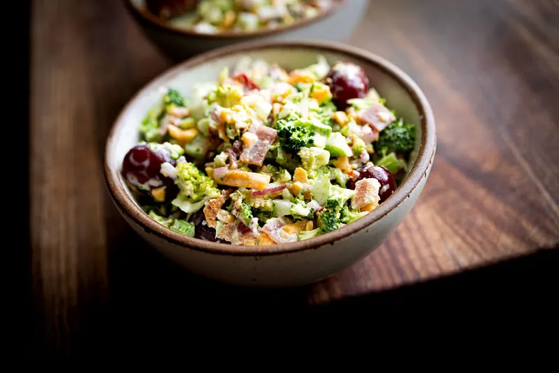 Broccoli grape salad, North Texas style