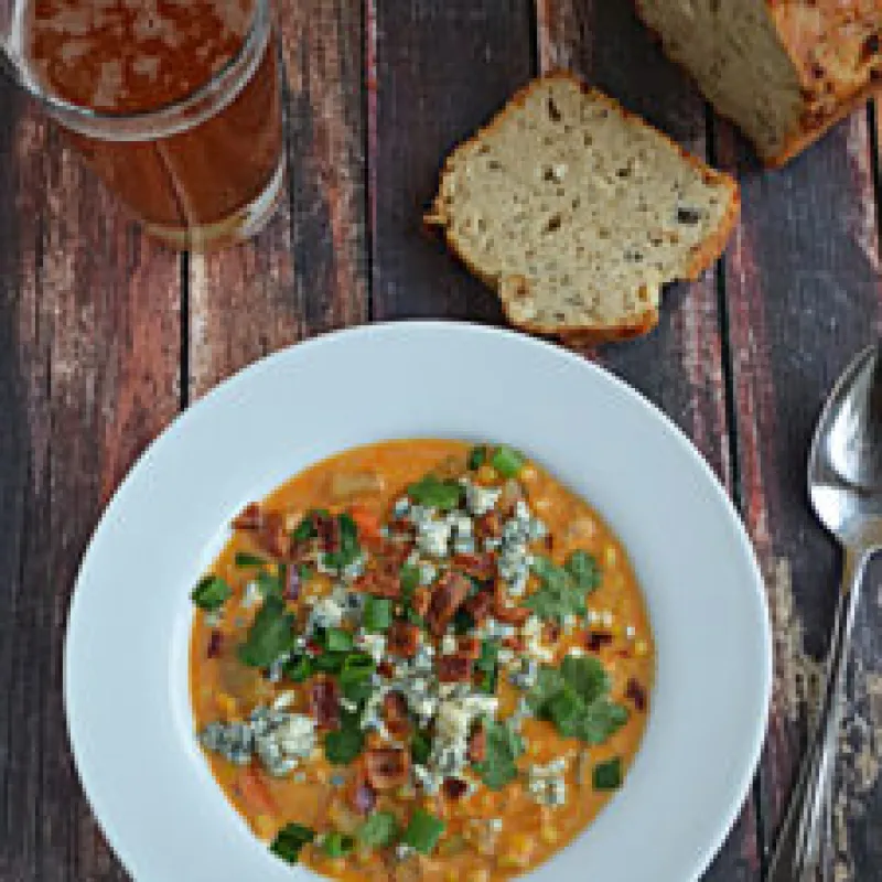 Buffalo Chicken Corn Chowder