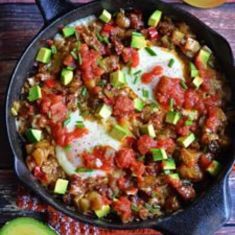 Chorizo Green Chile Breakfast Skillet