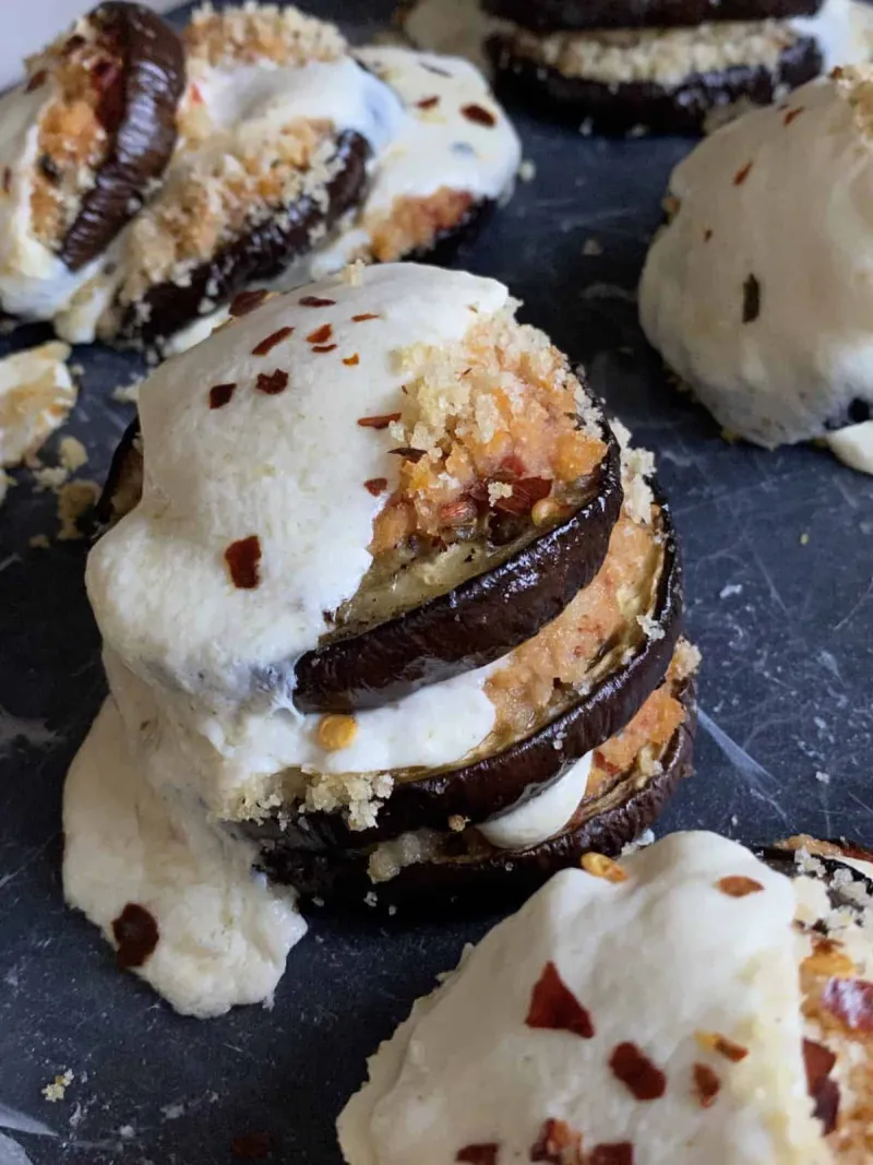 Eggplant Parmesan Stacks
