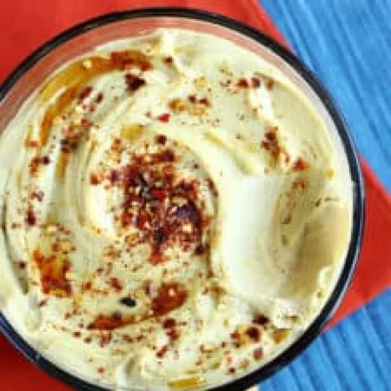 Roasted Garlic Red Lentil Hummus