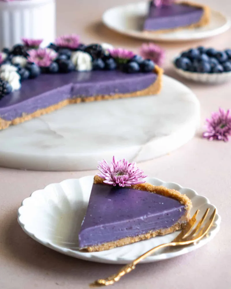 Blueberry Lavender White Chocolate Tart