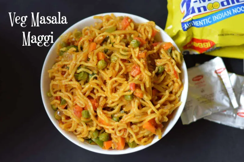 Vegetable Masala Maggi (Maggi Noodles)