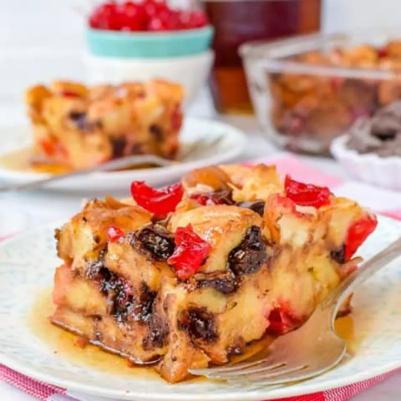 Cherry Chocolate French Toast Bake