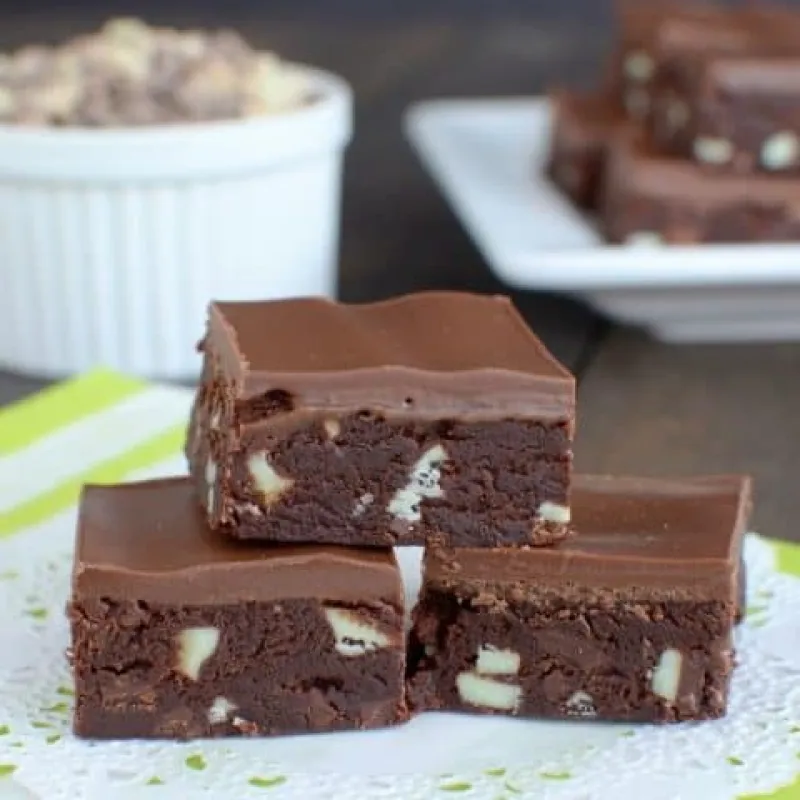 Andes Mint Cookie Dough Bars