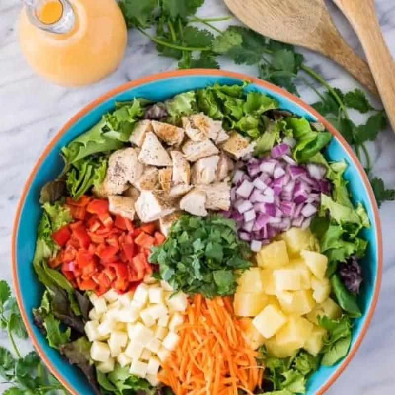 Pineapple Sriracha Chicken Salad