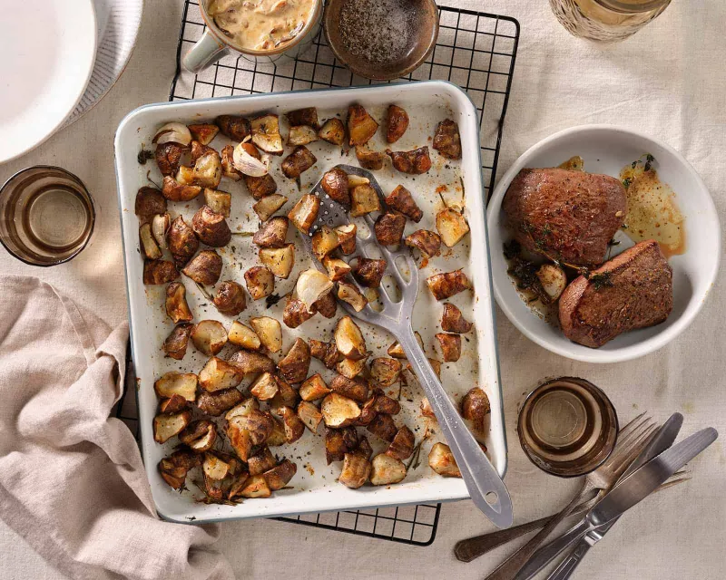 Roasted Jerusalem artichokes (sunchokes)