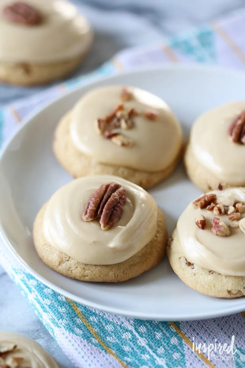 Frosted Pecan Cookies