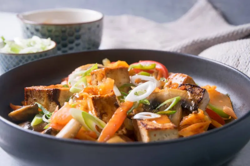 Kimchi Tofu Stir Fry